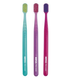 KESS Pack com 3 Escovas Dentais Pro Extra Macias